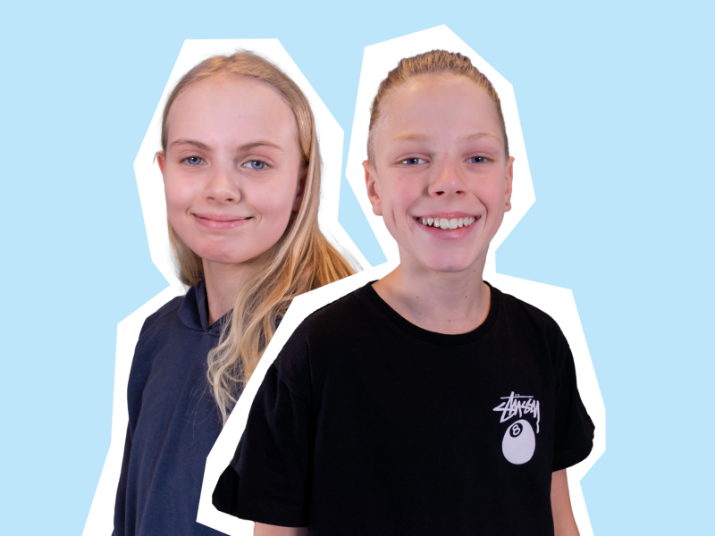 Billede af en dreng og en pige