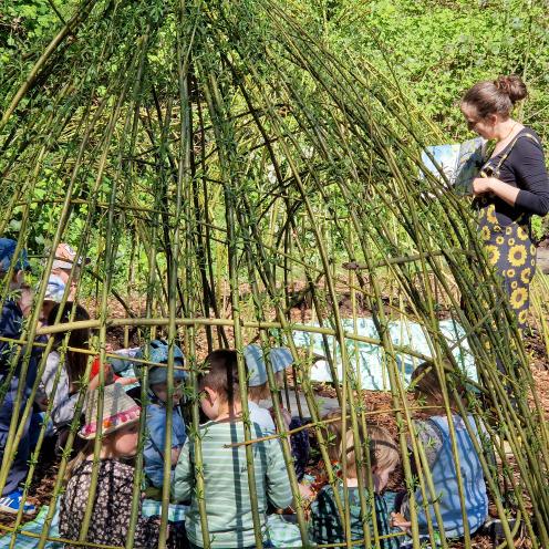 Indvielse af bibliotekets nye pilehytter