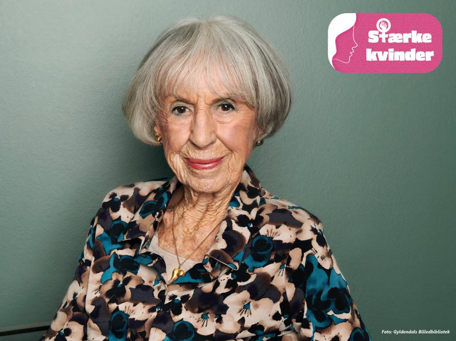 Portræt af den danske journalist, redaktør og forfatter Lise Nørgaard